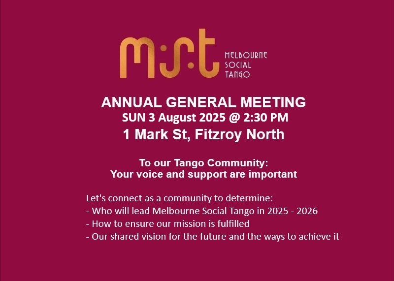 Melbourne Social Tango - Annual General Meeting