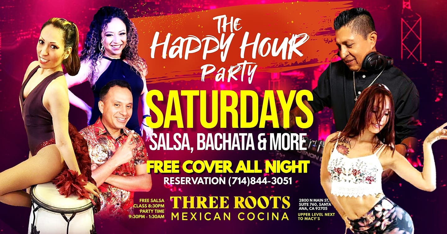 SATURDAYS SALSA & BACHATA at Three Roots Main Place