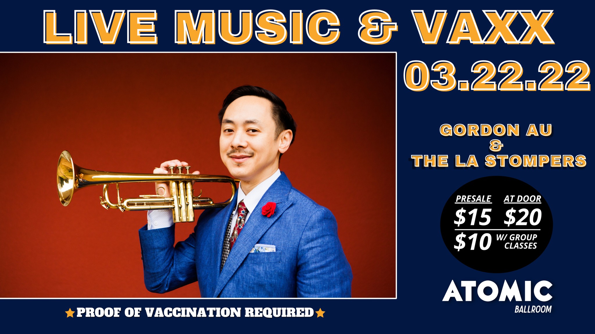 Gordon Au & the L.A. Stompers! ( Live Music & Vaxx!)