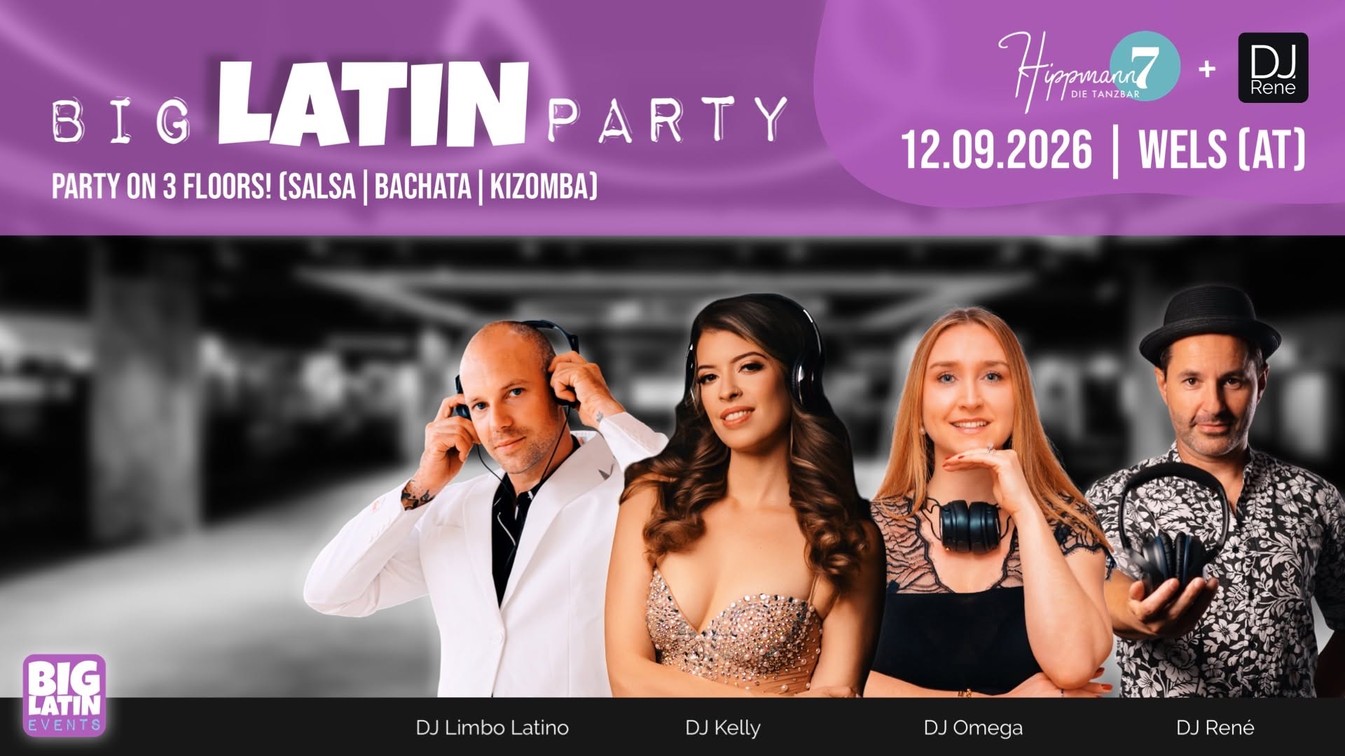 BIG LATIN PARTY (3 Floors: Salsa Bachata Kizomba)