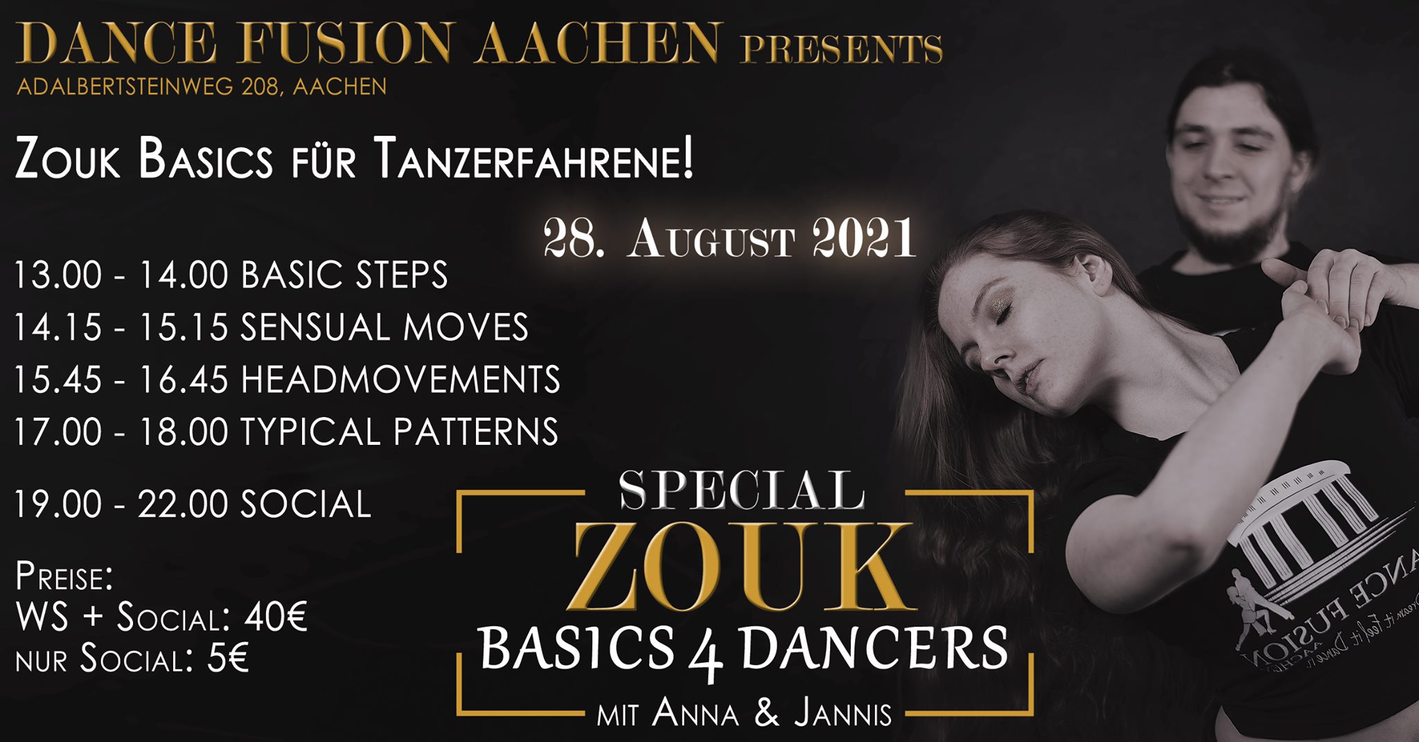 ZOUK Basics für Tanzerfahrene, I will be there!