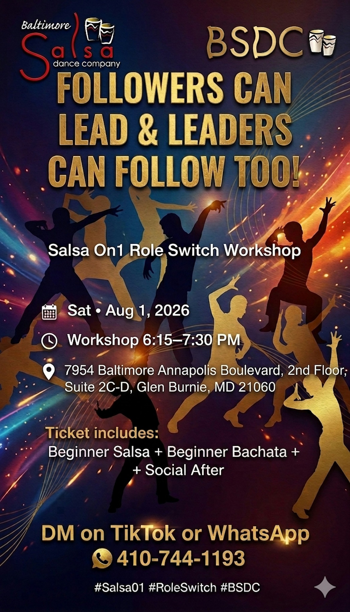 Salsa Workshop: Followers Can Lead & Leaders Can Follow Too!