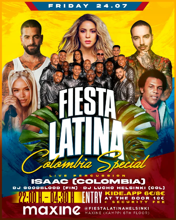 Fiesta Latina Helsinki 24.7. Colombia Special