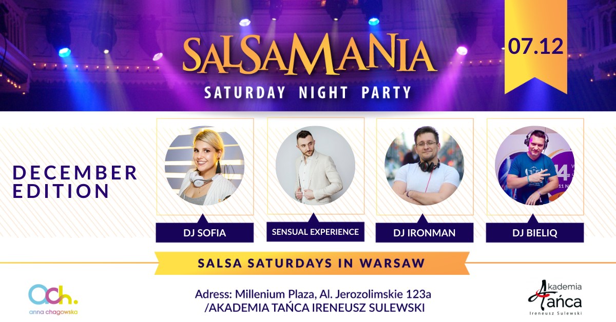 Salsamania 7 XII: Dj Sofia SensualExperience DjIronman Dj Bieliq