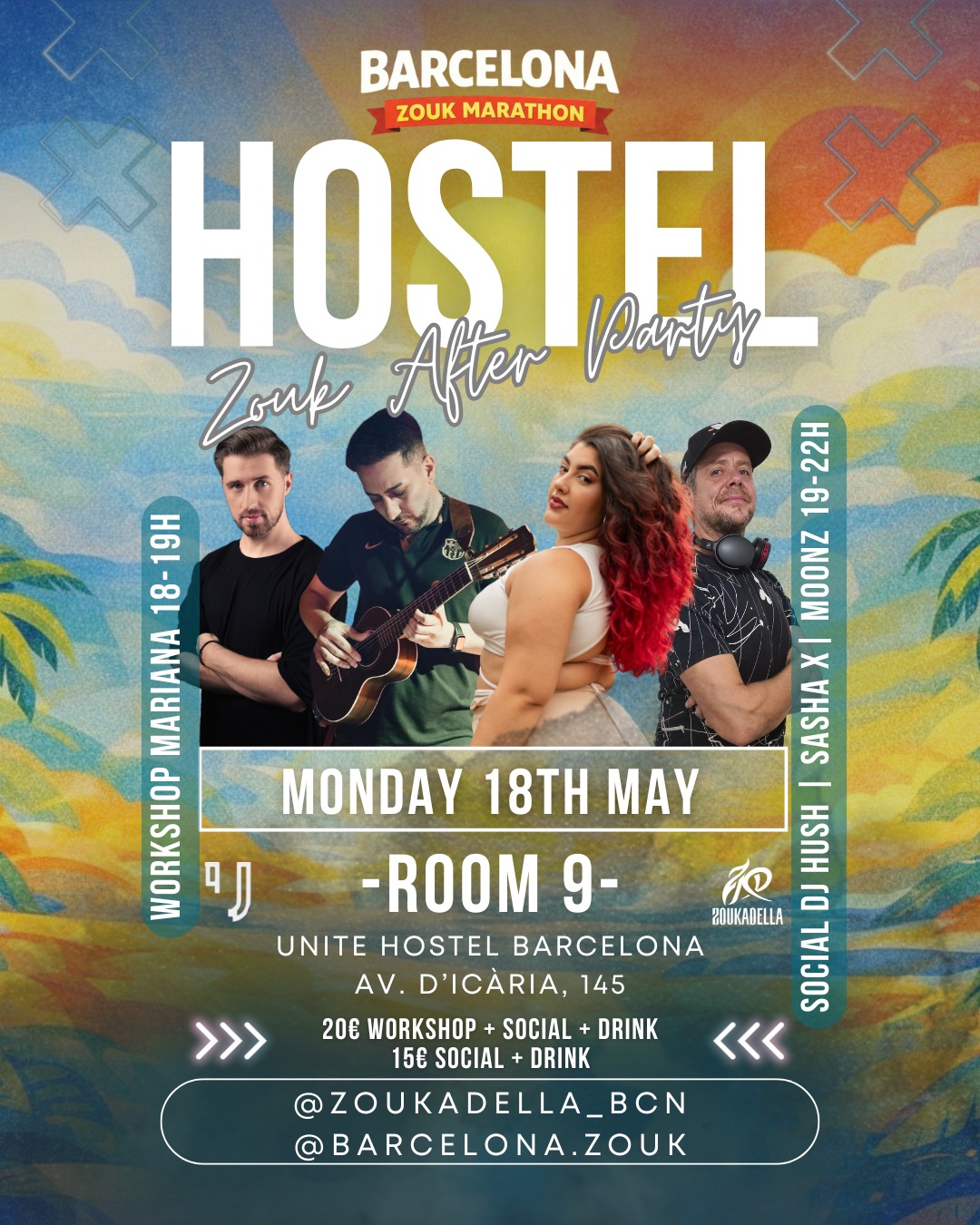 WORKSHOP MARIANA & HOSTEL ZOUK AFTER PARTY By BARCELONA ZOUK MARATHON & ZKD