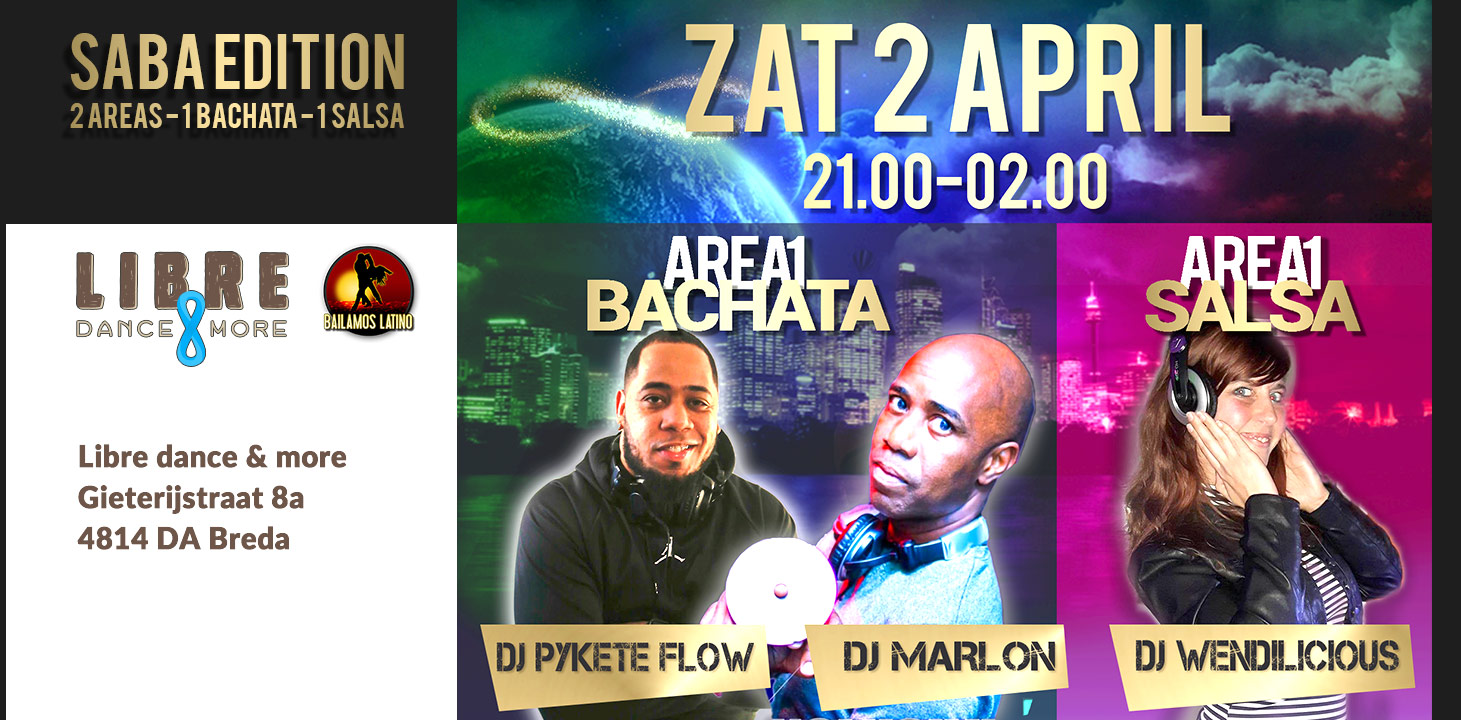 ZAT 2 APRIL 2022 LIBRE SABA 2 areas 1 area Salsa 1 area Bachata