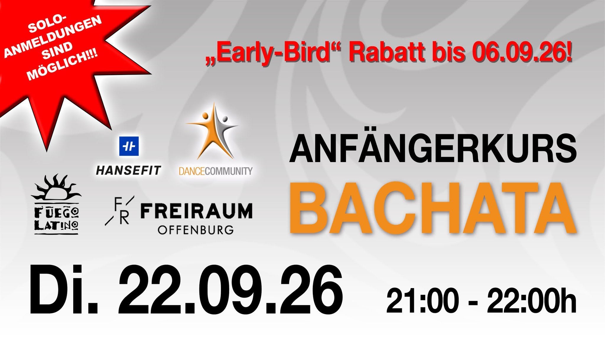 Bachata-Anfängerkurs im FREIRAUM OFFENBURG