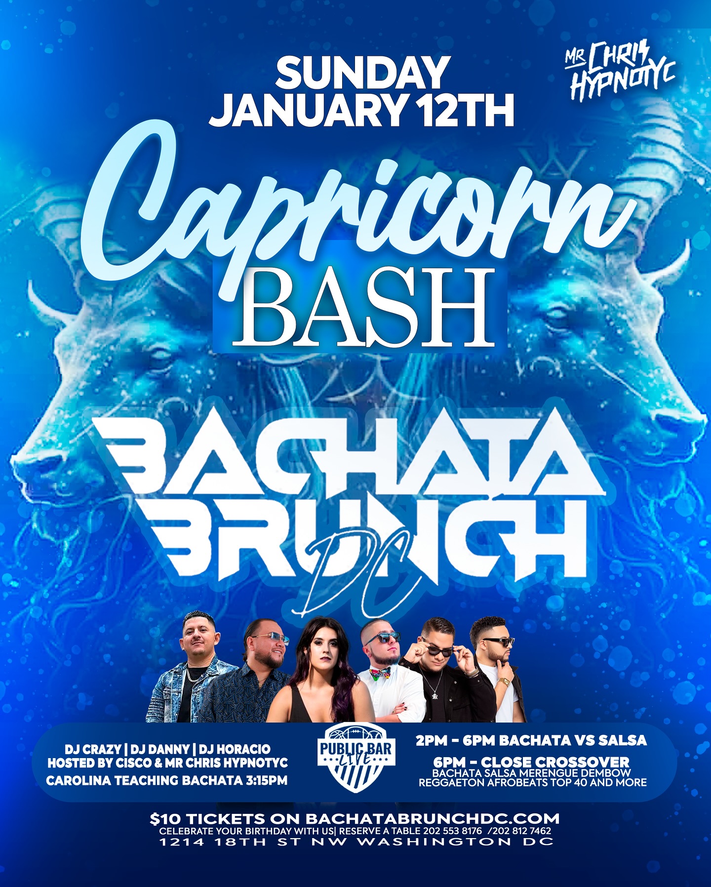 Bachata Brunch DC - Capricorn Bash - Sun Jan 15th