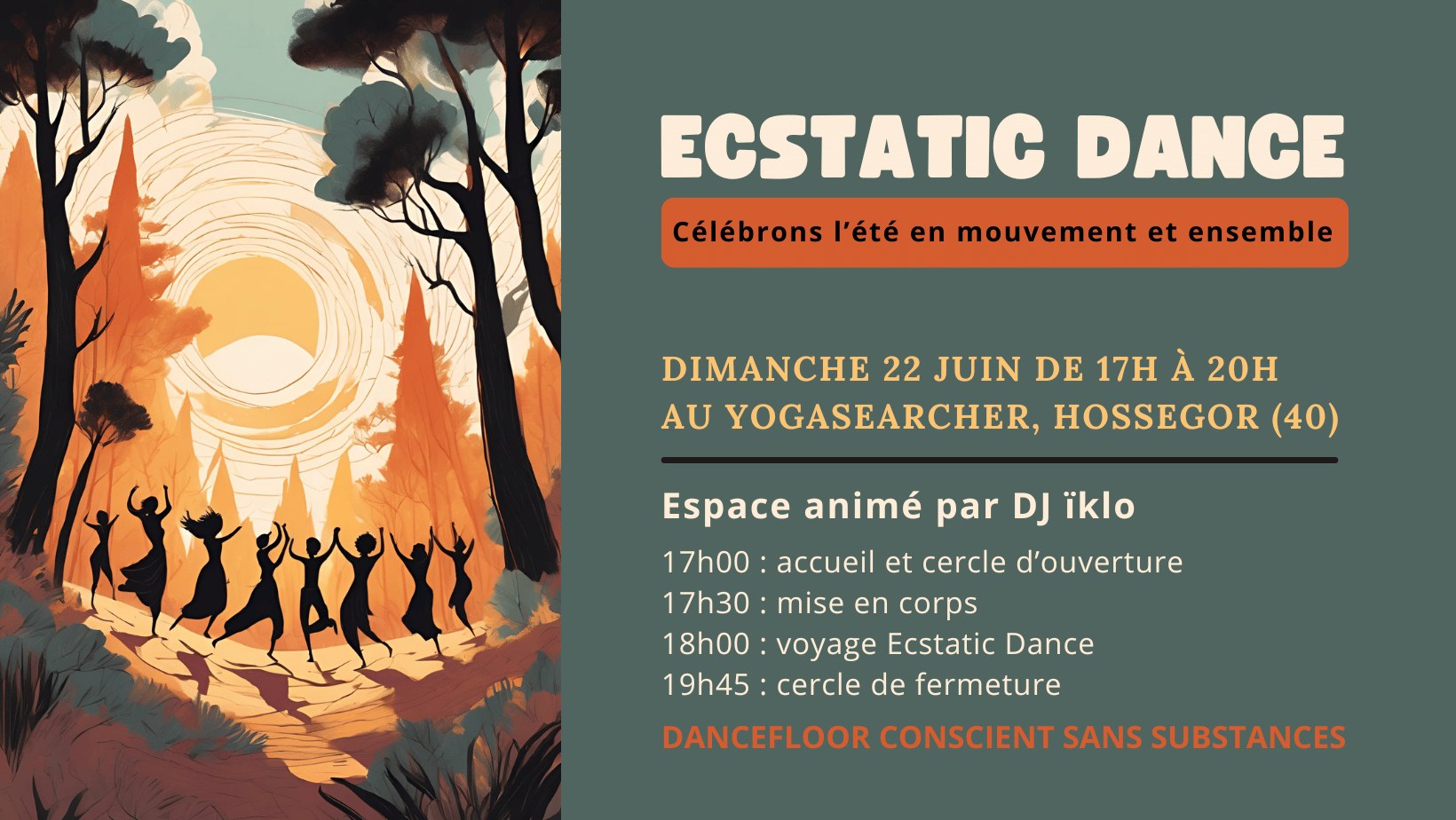 (COMPLET) Ecstatic Dance à Hossegor - Célébrons l’été en mouvement et ensemble