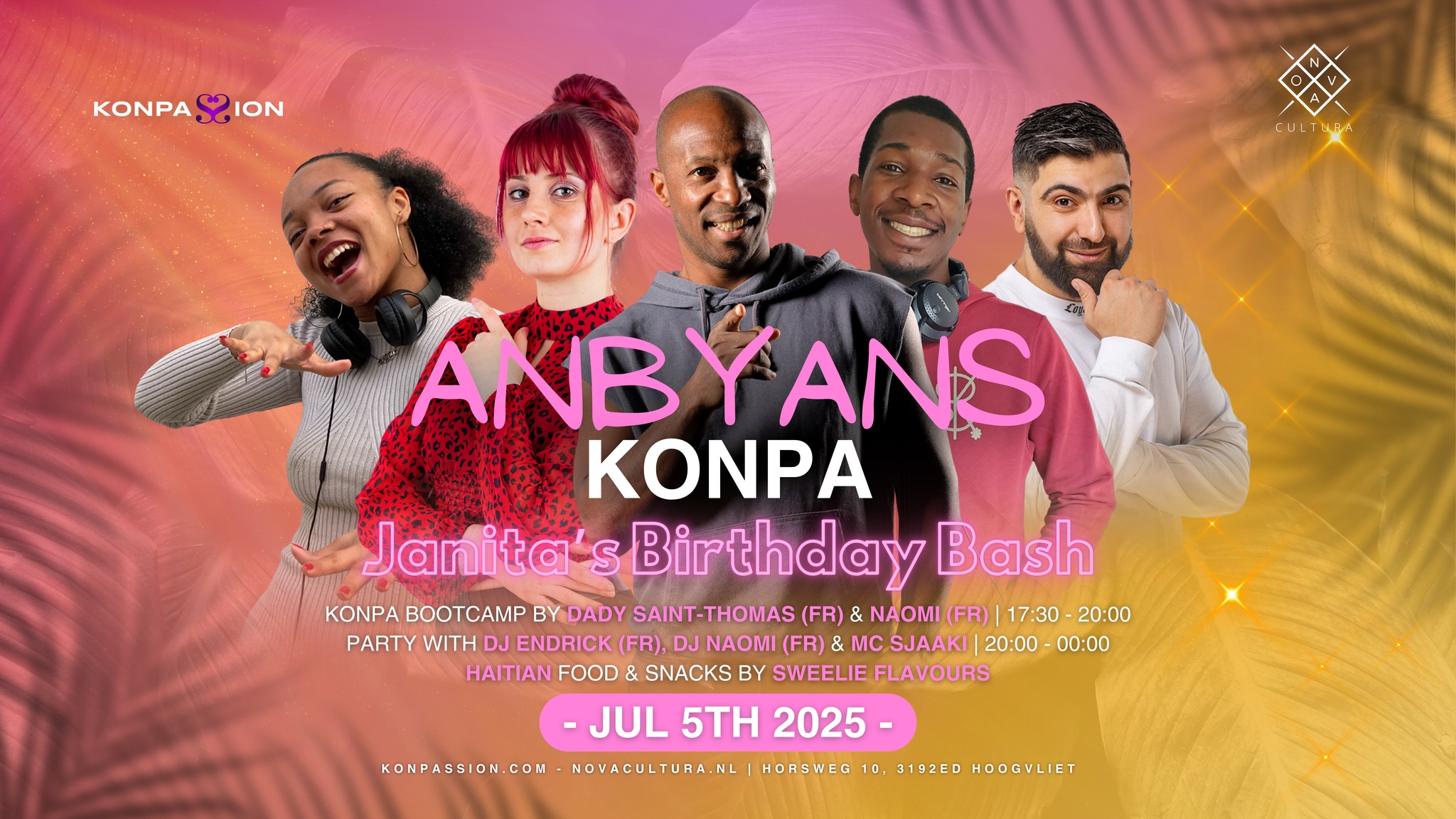 Anbyans Konpa July Edition - Konpa Bootcamp & Party - Janita's Bday Bash