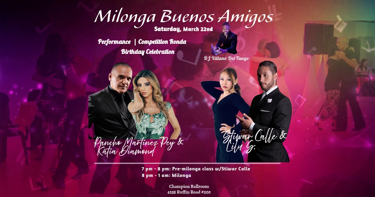 Milonga Buenos Amigos: Pancho Martinez Pey & Stiwar Calle - DJ Villano del Tango