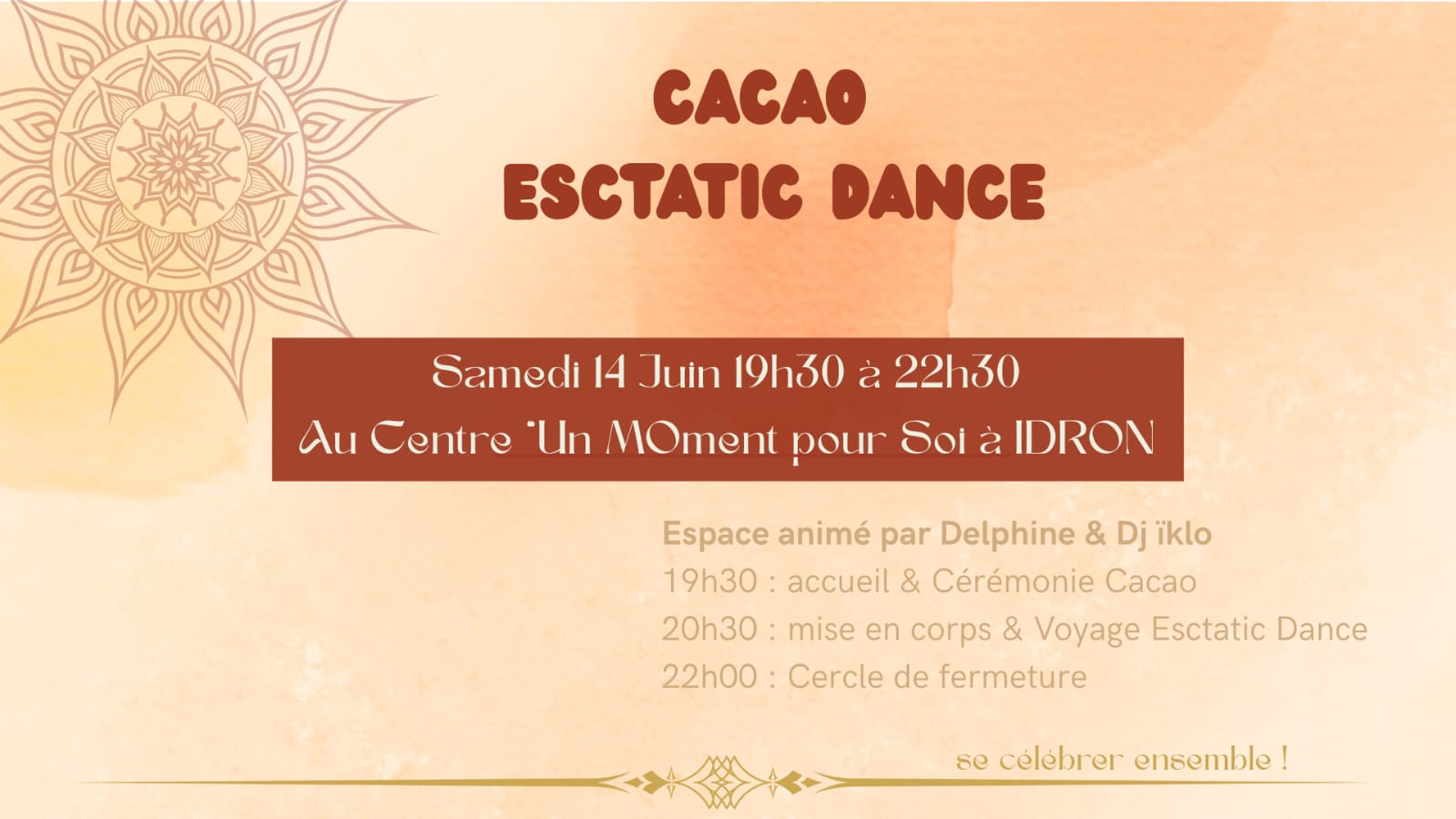 Cacao Ecstatic Dance - Samedi 14 juin à Idron (proche Pau)