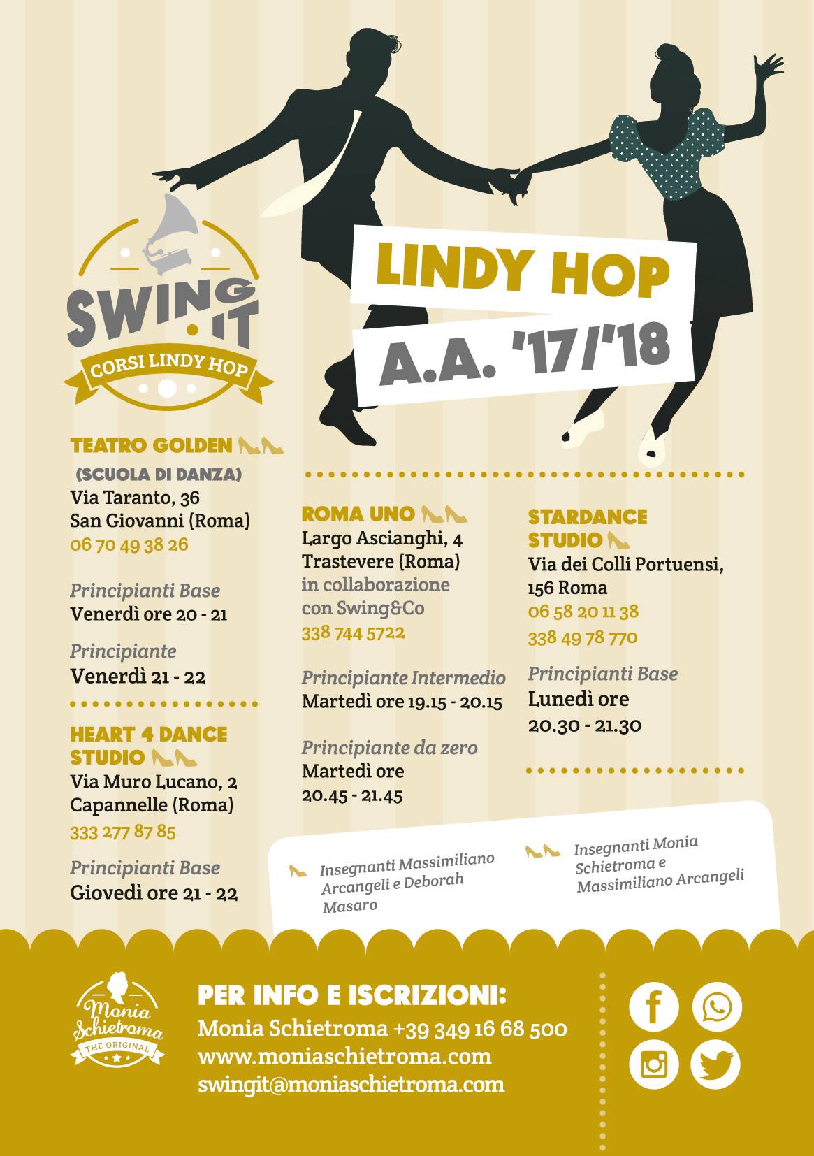✰ LINDY HOP Nuovi Corsi 2017 2018 con Swing It!!! ✰