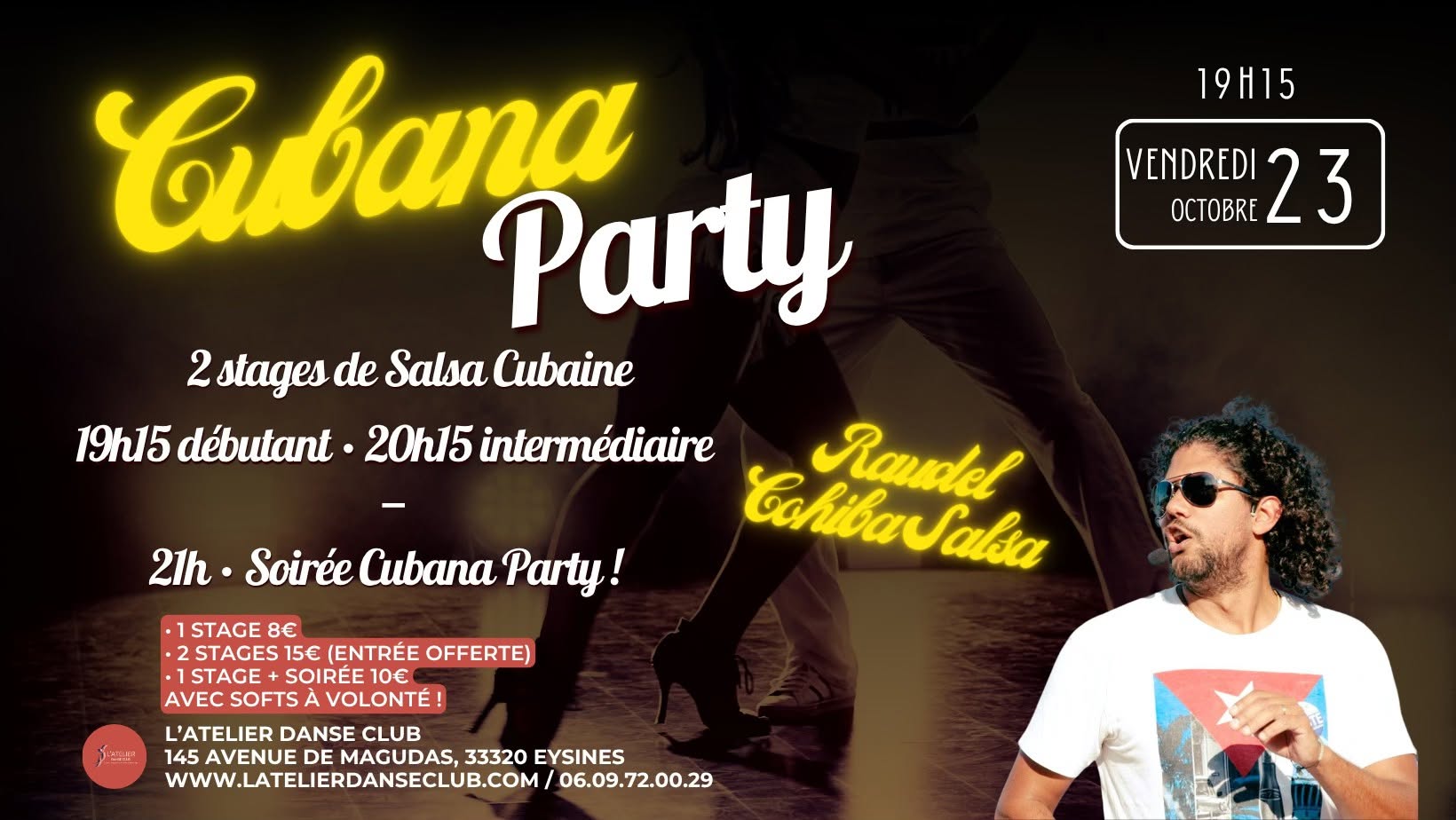2 STAGES DE SALSA CUBAINE & SOIRÉE CUBANA PARTY ! - RAUDEL