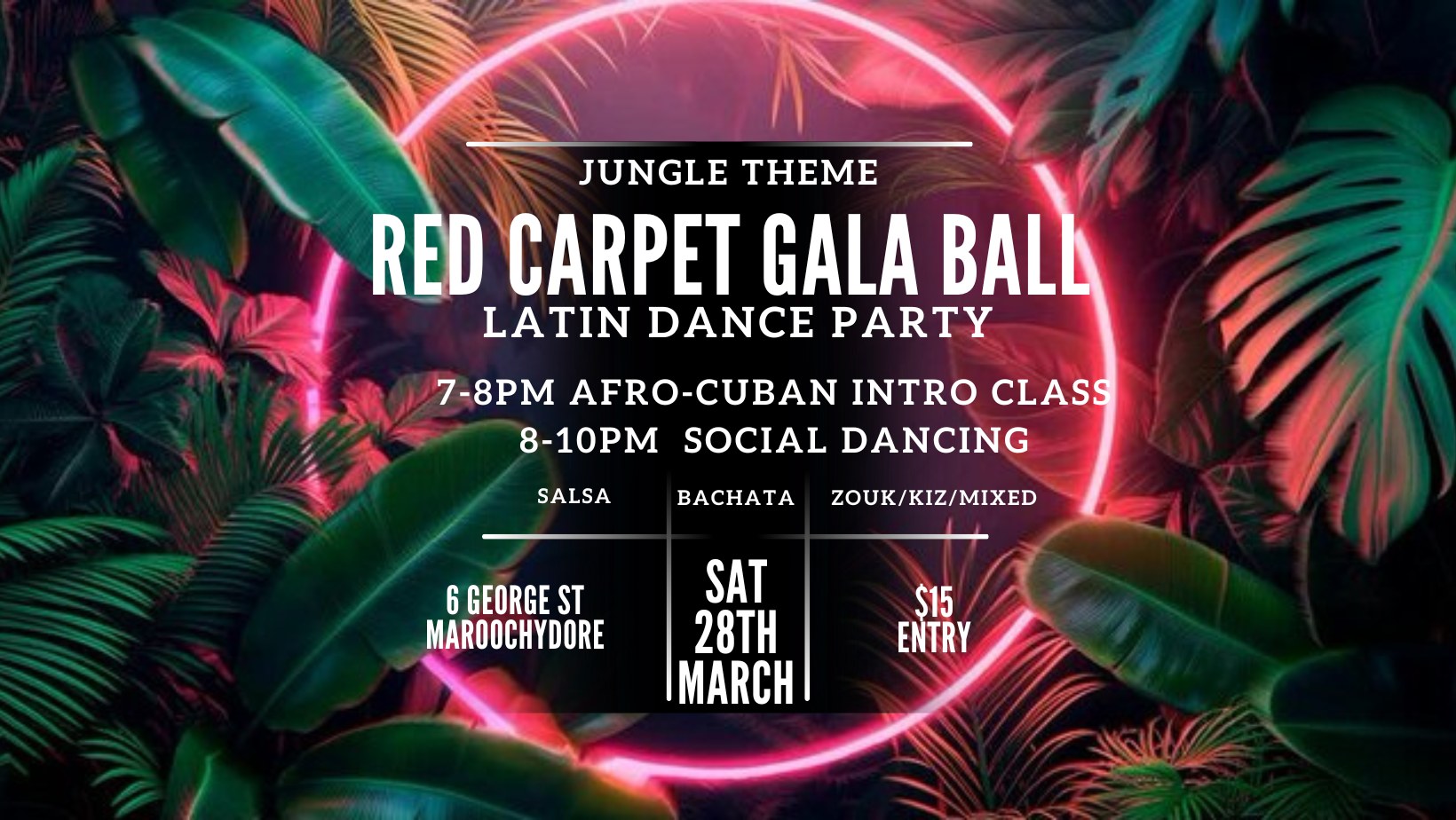 RED CARPET GALA BALL JUNGLE THEME