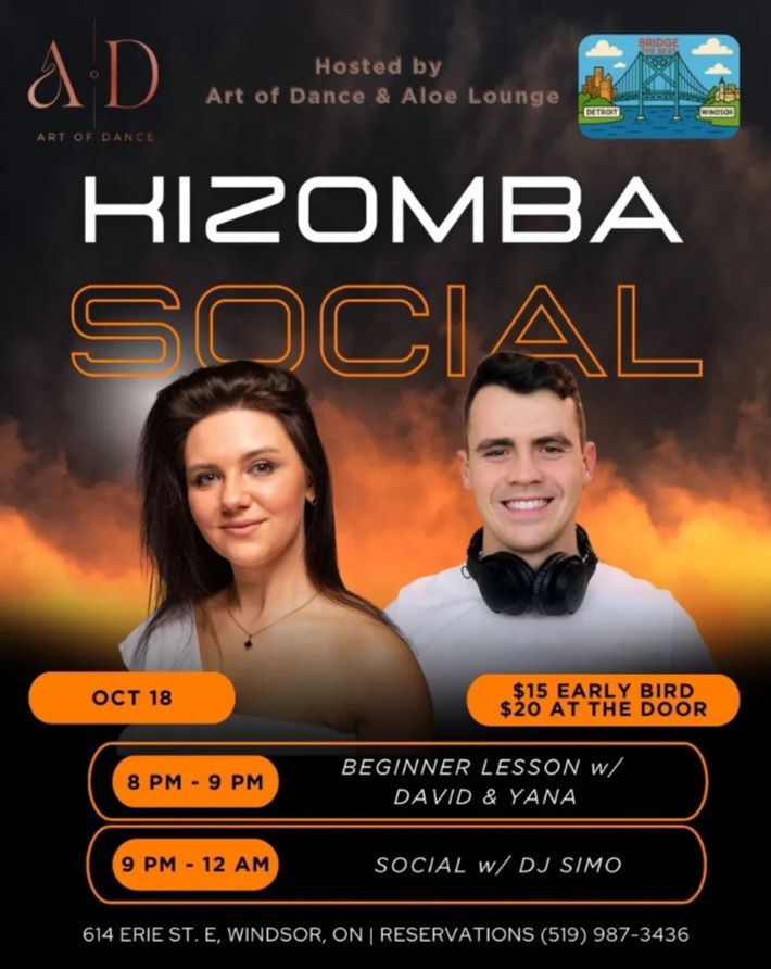 Kizomba Social by Art of Dance & Aloe Lounge with Yana & David πΆπΊπ»ππ»πΌ