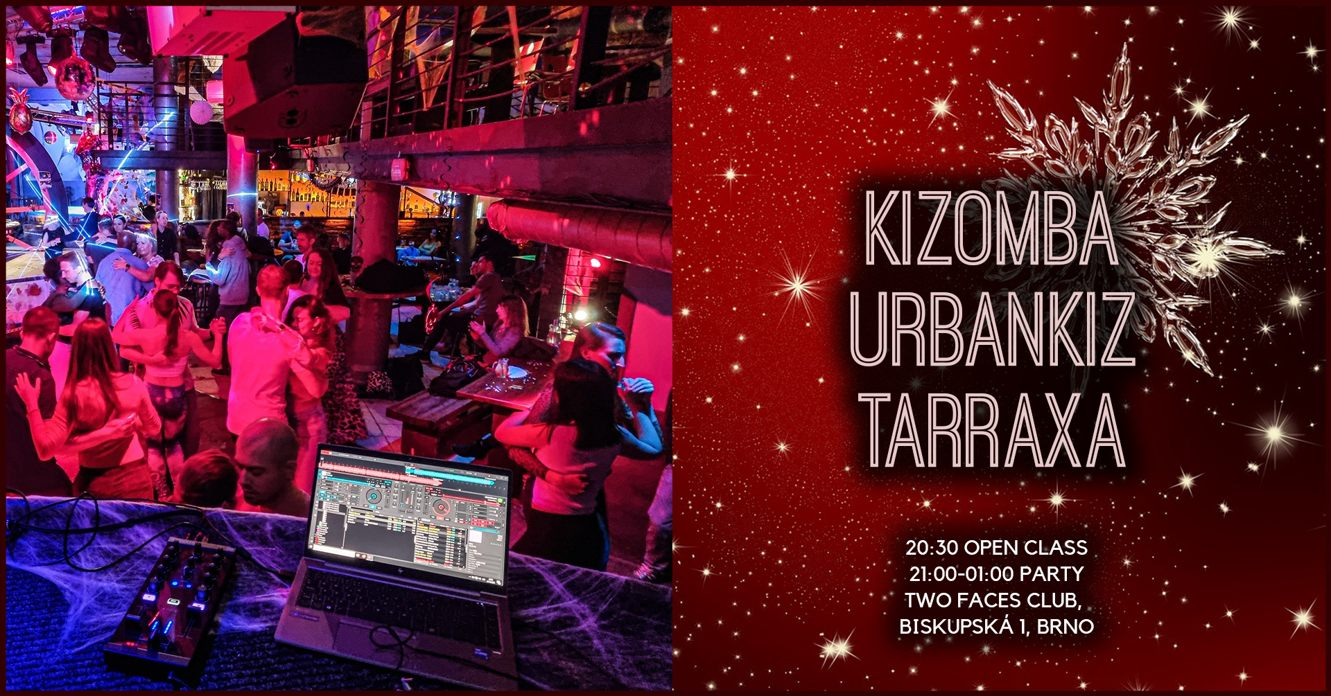 Vánoční Kizomba UrbanKiz párty + open class @Two Faces