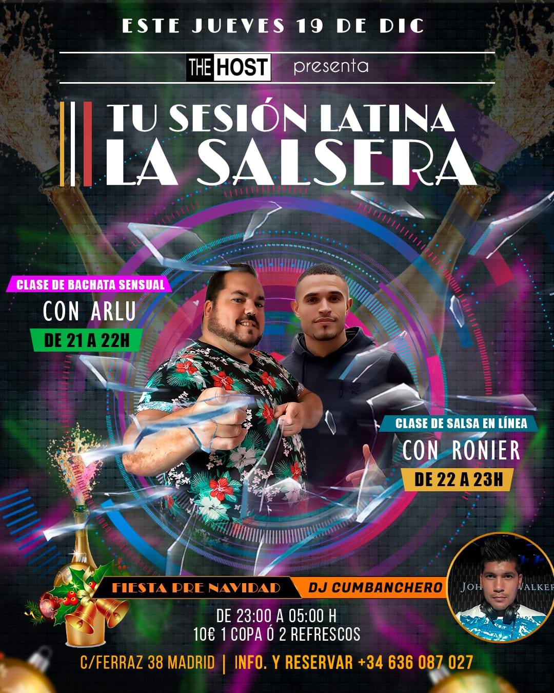 Pre-Navidad Salsera en The Host - Jueves 19 Diciembre
