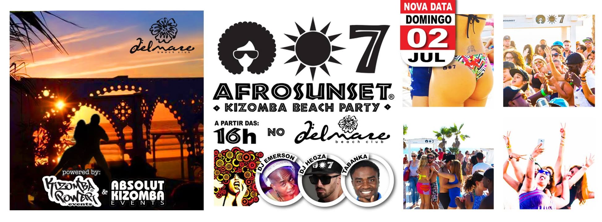 Afrosunset ☼ Kizomba Beach Party ☼ 2 JUL - 16h ☼ Delmare