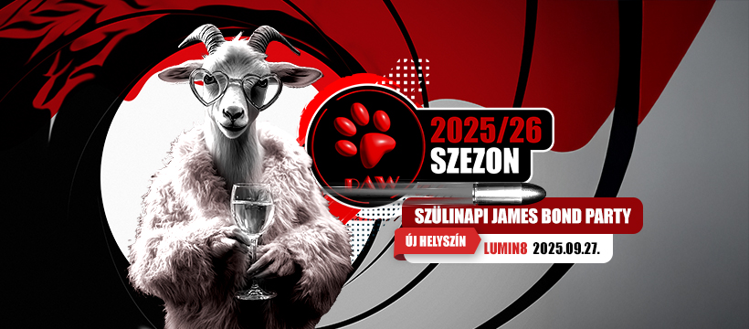 PAW Szülinapi James Bond Party 🆕ÚJ HELYSZÍN, 5⃣ tánctér, 4️⃣ workshop, @ Lumin8 (25.09.27.)