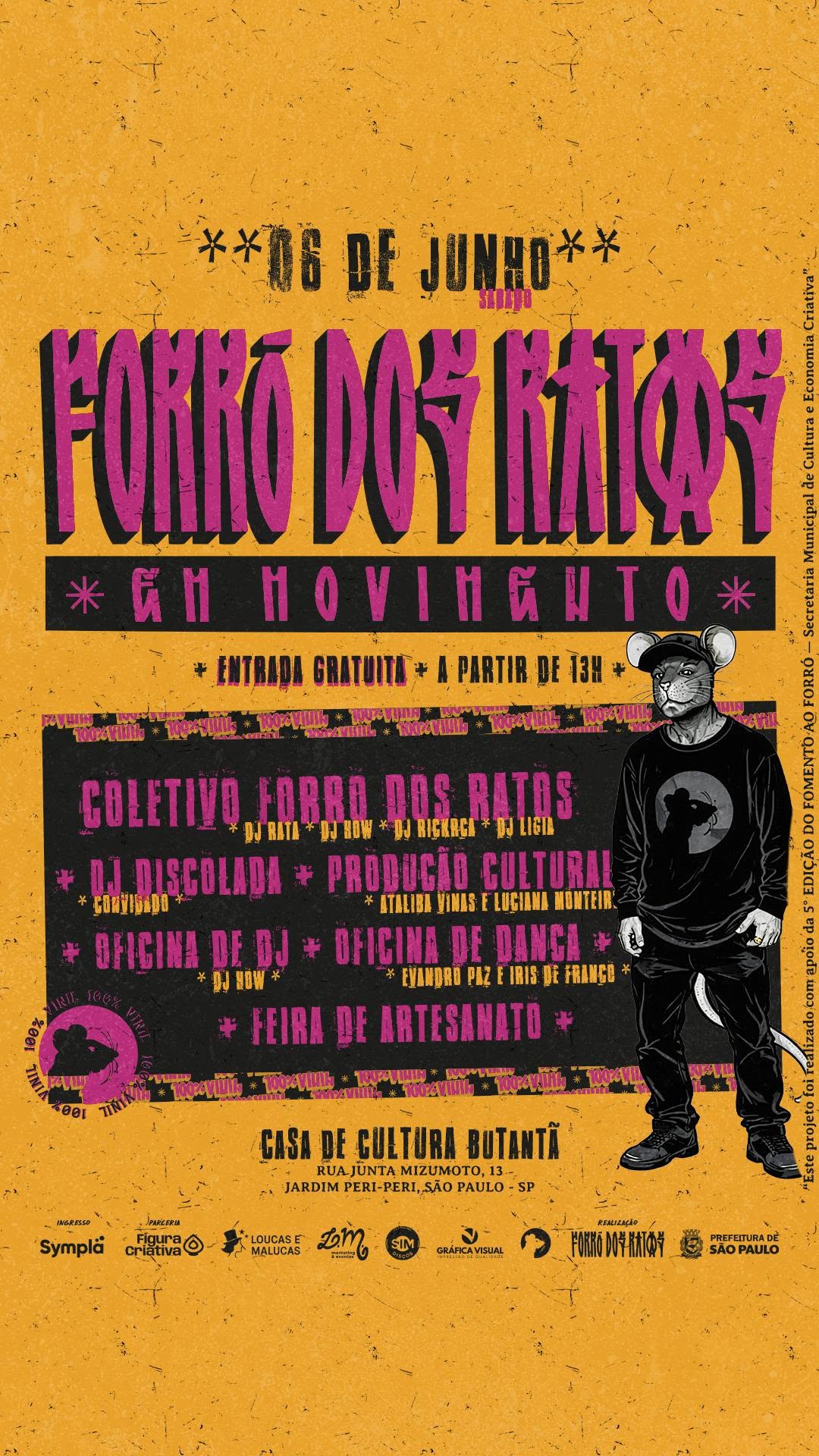 FDR EM MOVIMENTO 100% VINIL NA CASA DE CULTURA BUTANTA
