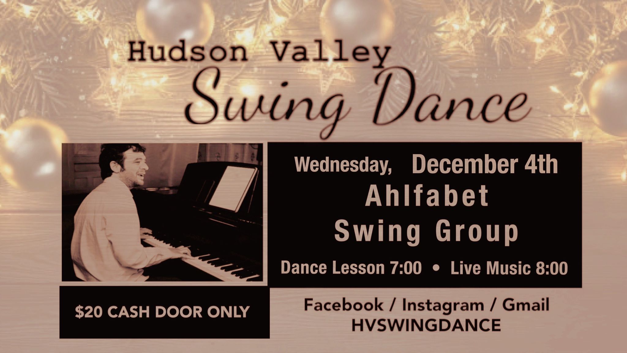 Swing Dance Night in The Garage w Ahlfabet Swing Group