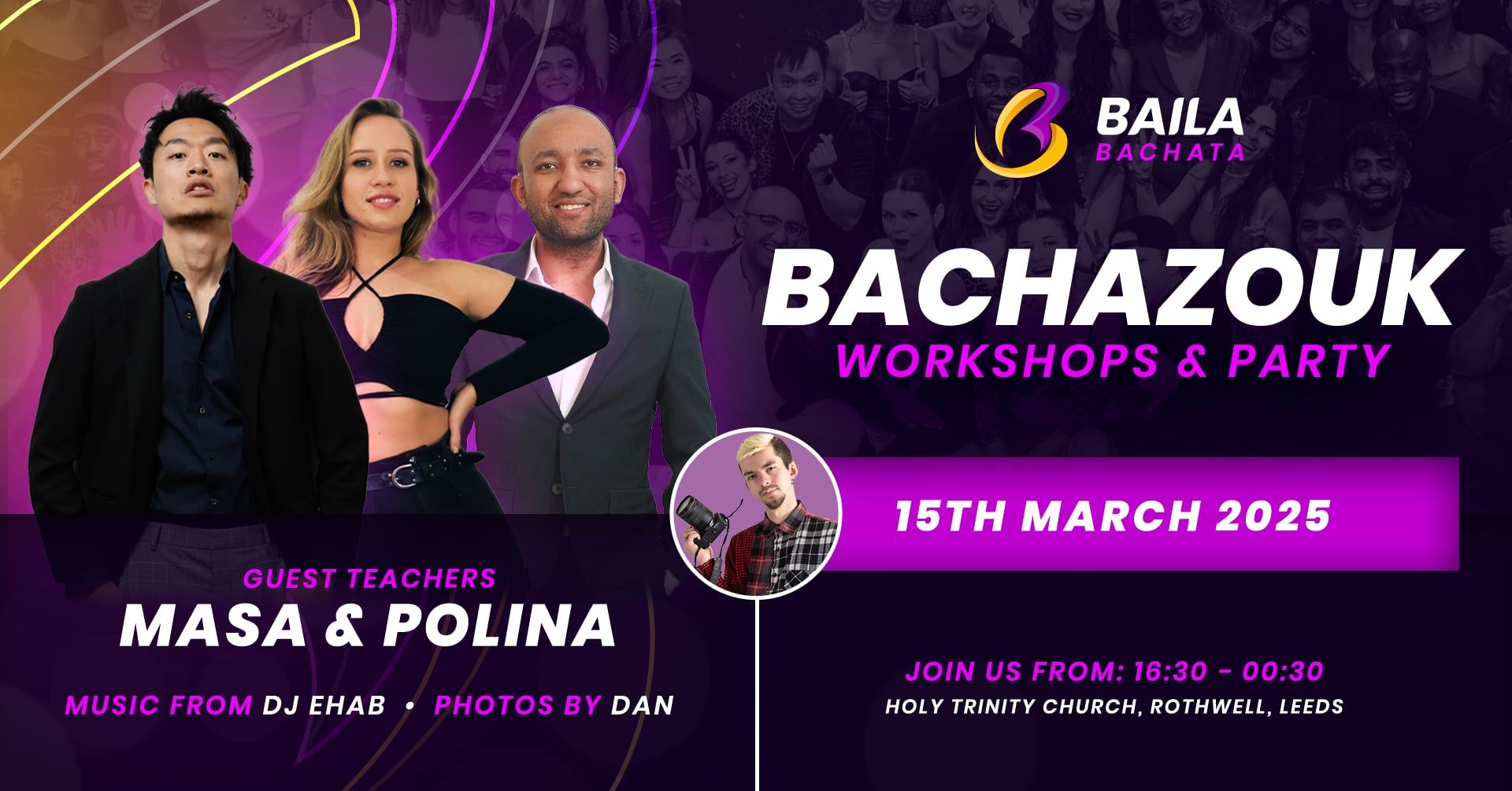 Baila Bachata Day Workshops & Party Masa & Polina DJ Ehab