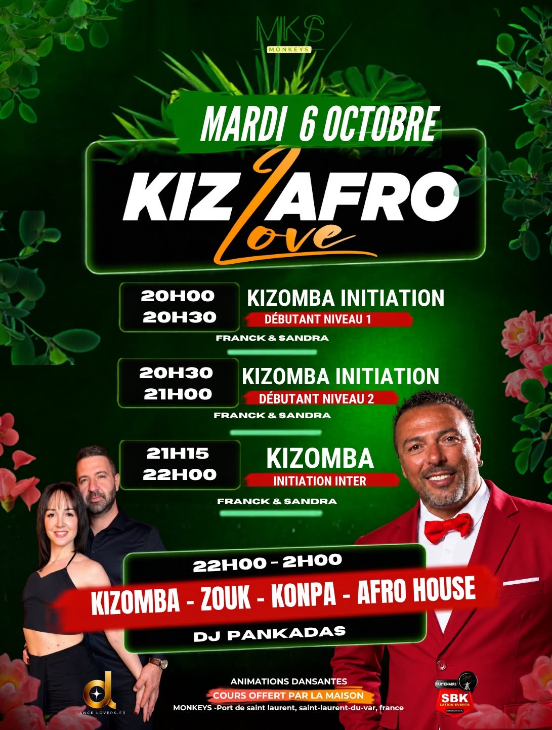 Cours & Soirée Kiz Afro Love + Step Challenge (Monkeys)