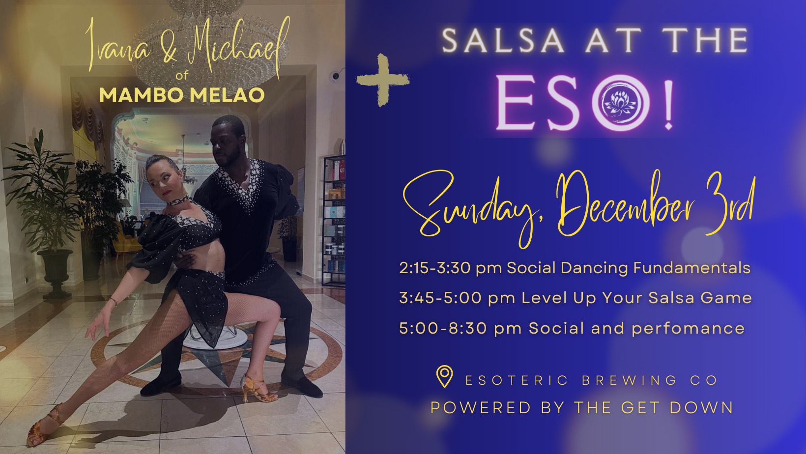 TGD Salsa at the ESO! + Mambo Melao, December 2023