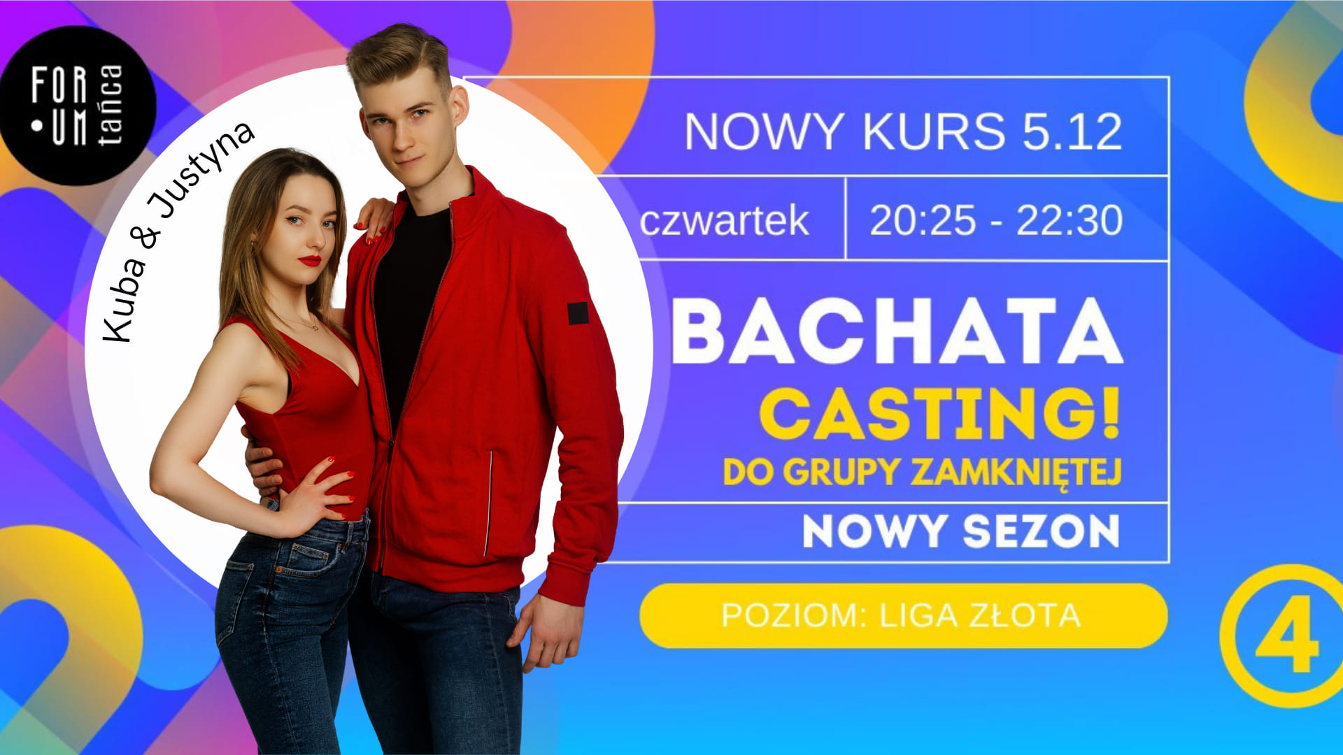 BACHATA w Forum Tańca! - CASTING do grupy zamkniętej - LIGA ZŁOTA