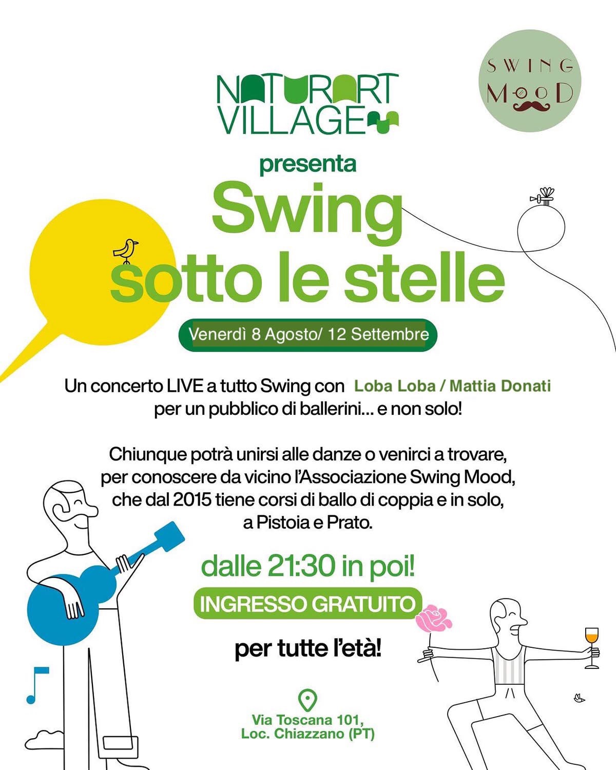Swing sotto le stelle @ NaturArt Village