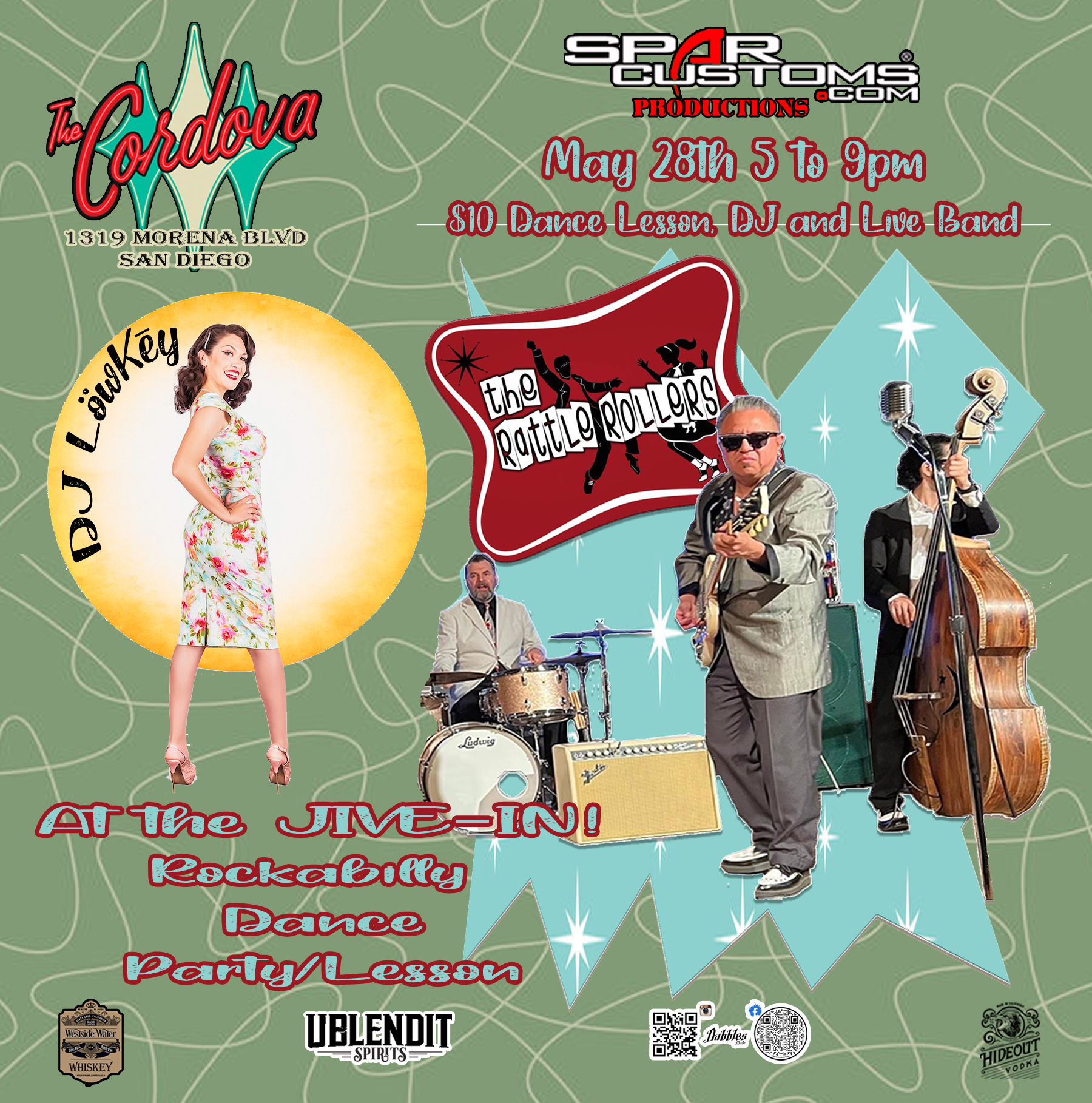 Spar has At The Jive-In coming Dance Party Lesson, DJ and Band