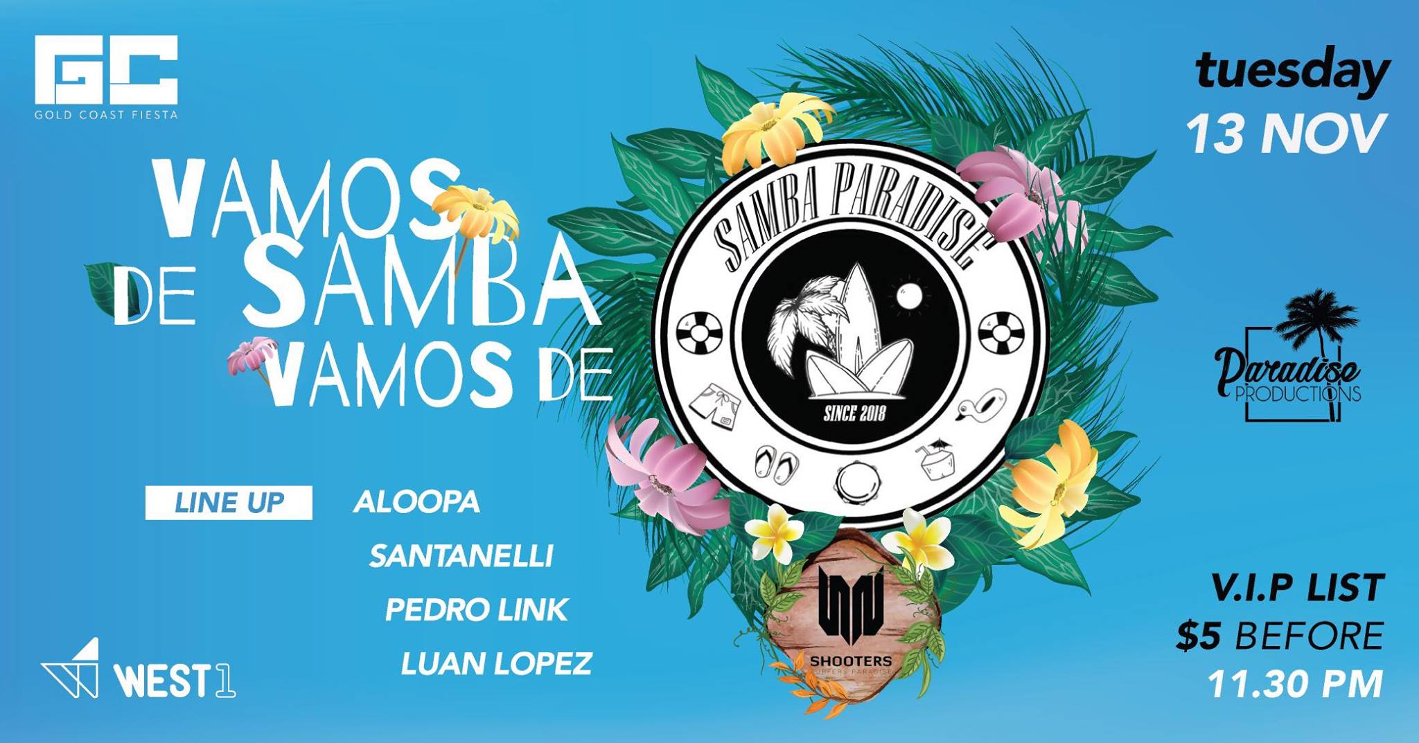 TUESDAYS AT SHOOTERS SAMBA