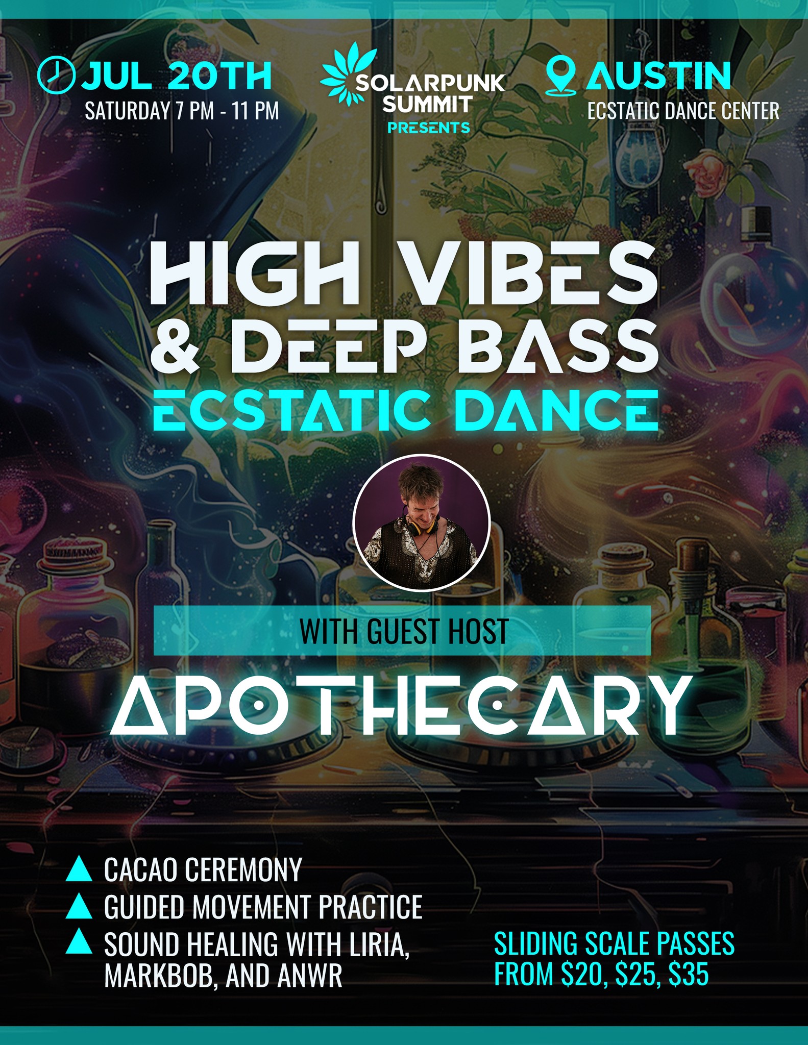High Vibes & Deep Bass Ecstatic Dance w Apothecary ~ Fundraiser Event