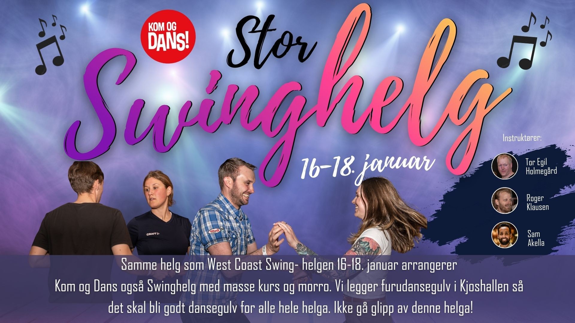 Swinghelg i Kristiansand. Kurs og dansefester!