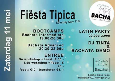Bachatinta meets Fiësta Tipica! ( Incl 3 uur bootcamp)