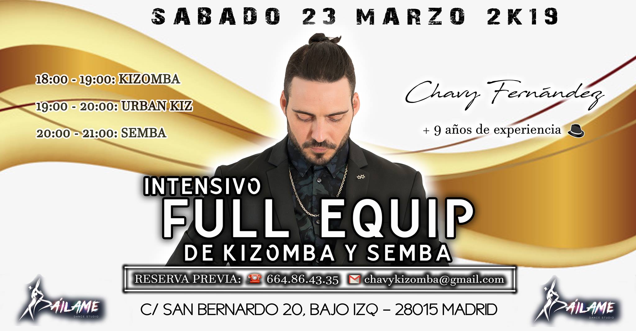 Intensivo FULL EQUIP de Kizomba y Semba con Chavy en Madrid