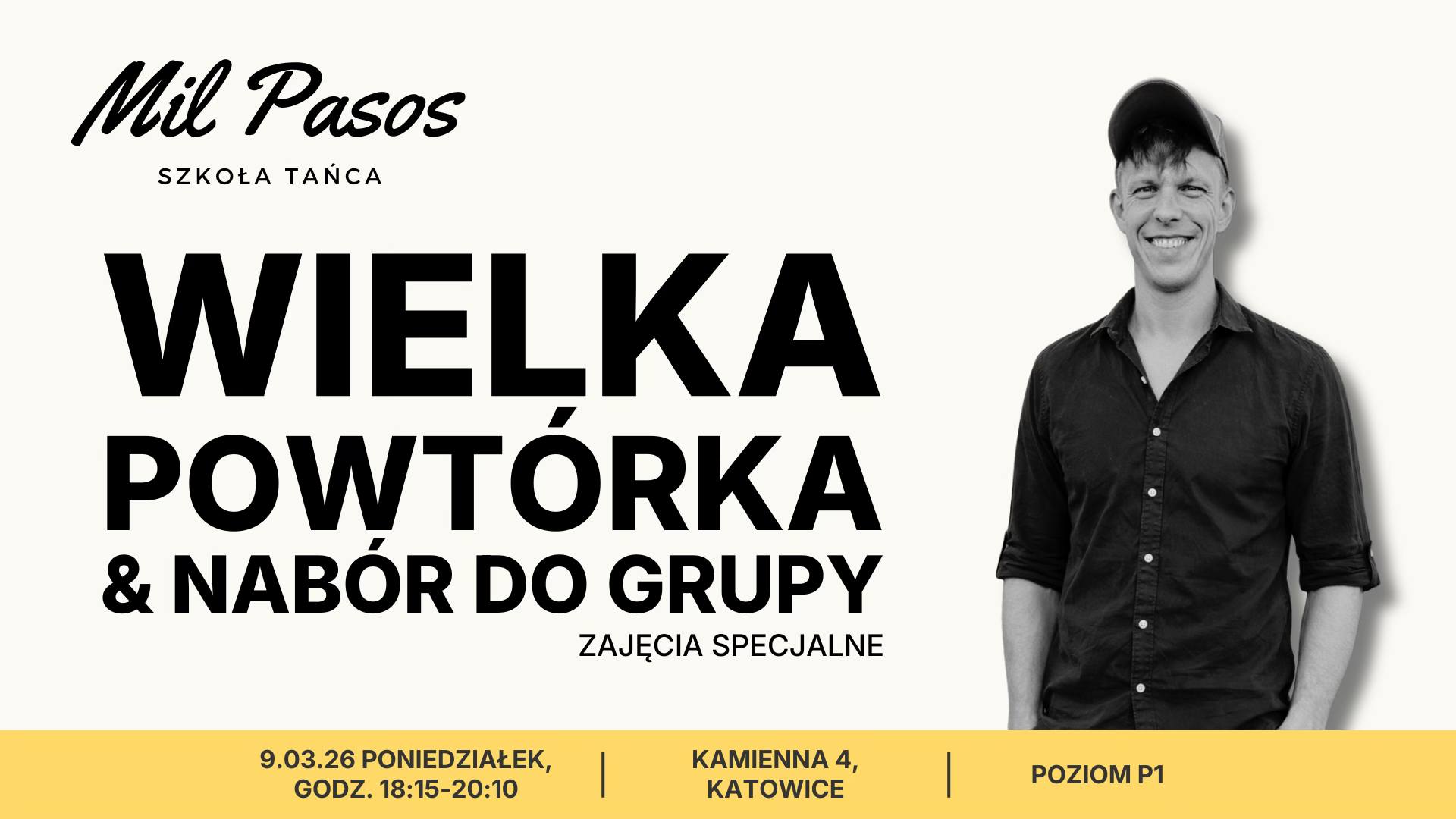 BACHATA - WIELKA POWTÓRKA & NABÓR DO GRUPY BACHATA P1 - 9.03.26.- PONIEDZIAŁEK 18:15-20:15!