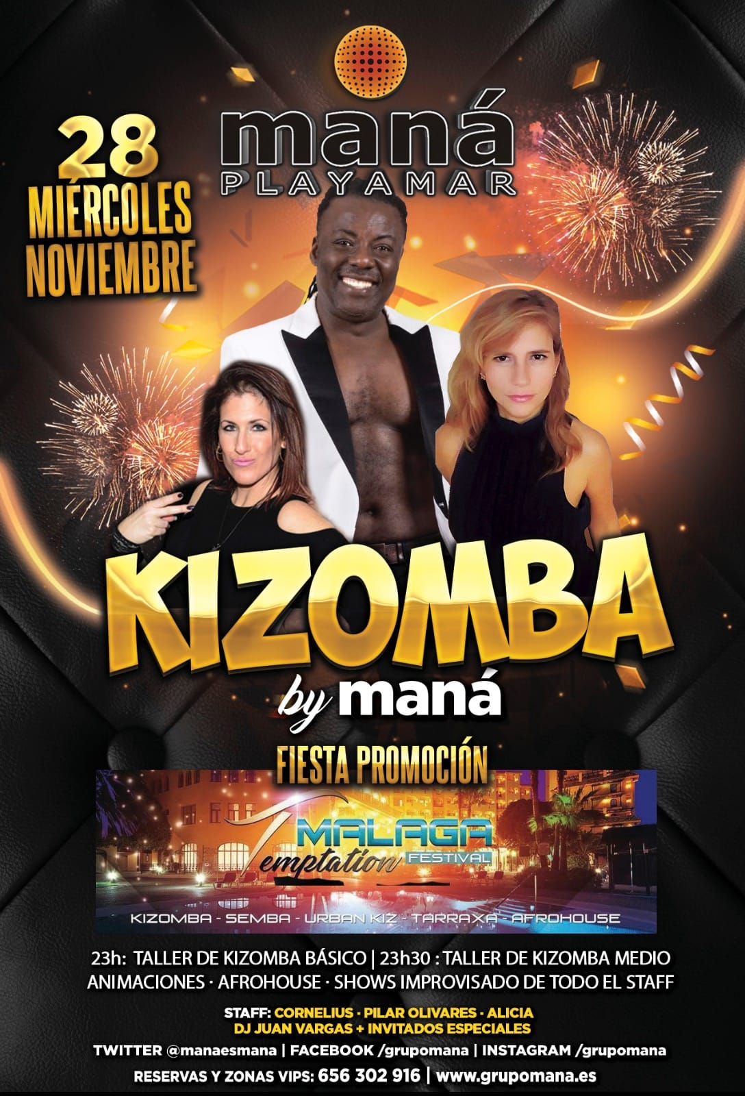 Kizomba by Maná, Málaga Temptation Festival, miércoles 28
