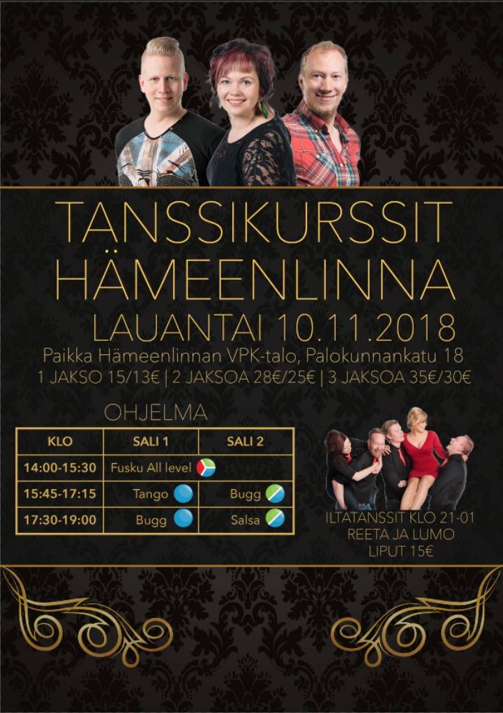 Tanssikurssit ja kaupunkitanssit Hämeenlinnassa