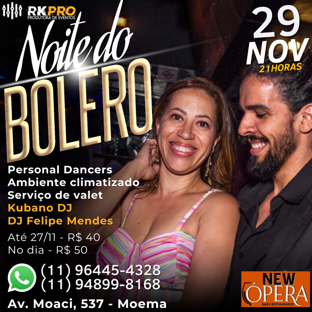 Noite do Bolero (29 Novembro)