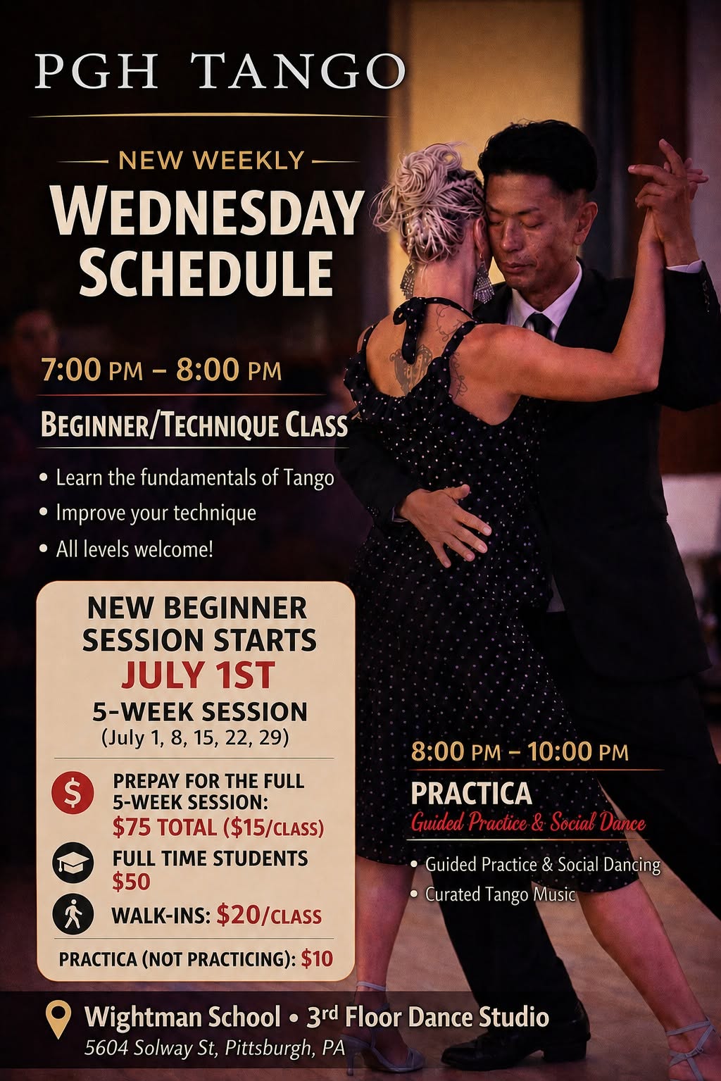PGH Tango Summer Beginner Session
