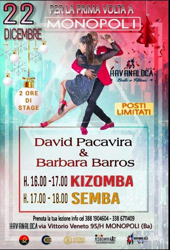 David Pacavira & Barbara Barros Stage di Kizomba e Semba