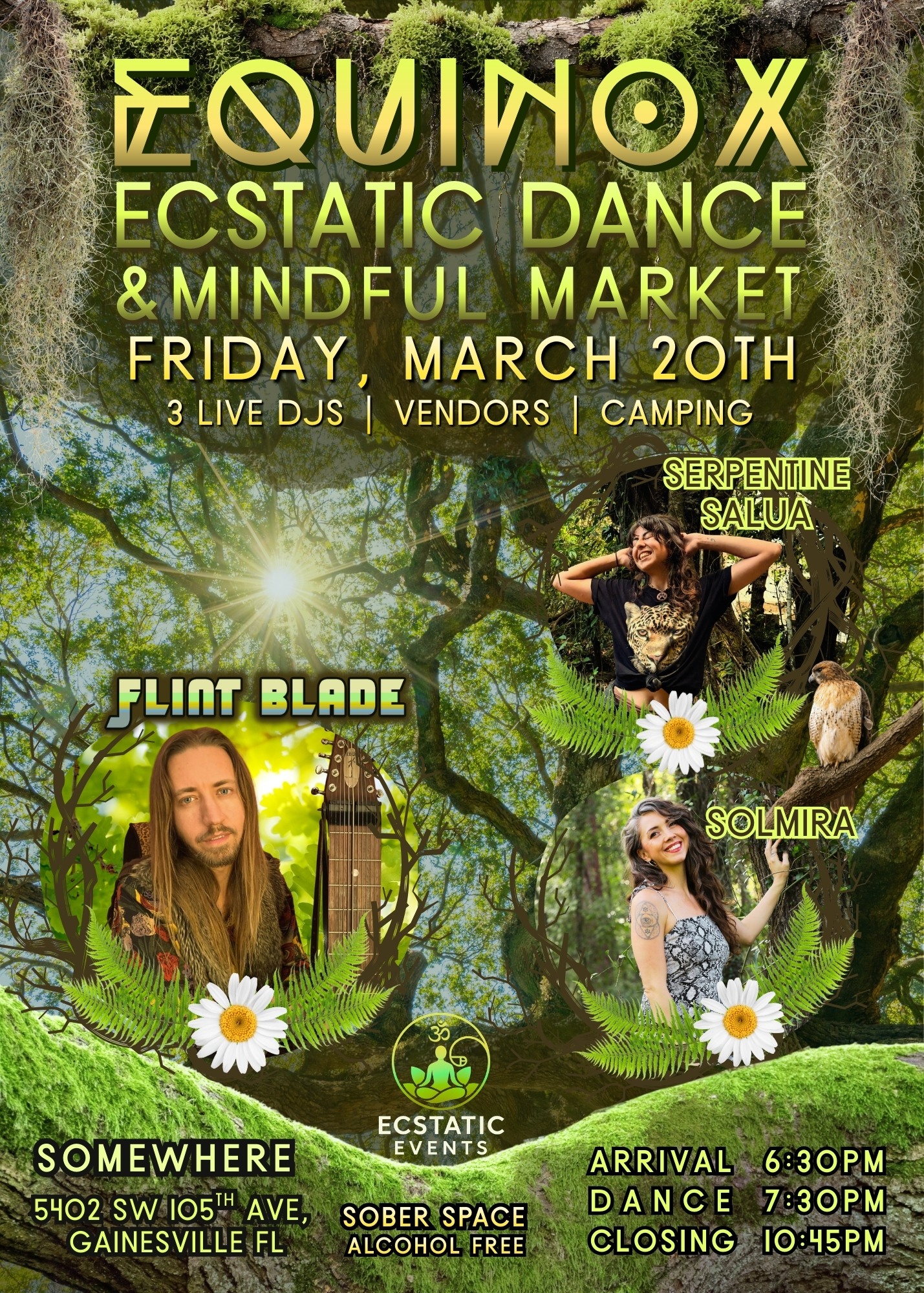 Equinox Ecstatic Dance with Flint Blade, Serpentine Salua & SolMira
