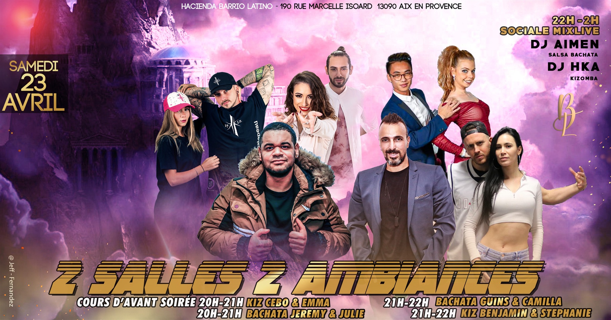 2 SALLES 2 AMBIANCES DEL BARRIO SAMEDI 23 AVRIL
