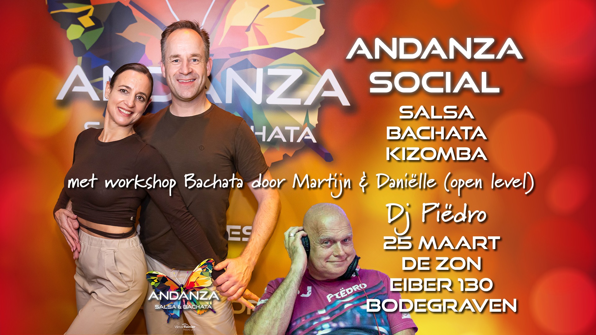 Andanza social - Salsa Bachata Kizomba + Bachata workshop - DJ Piëdro