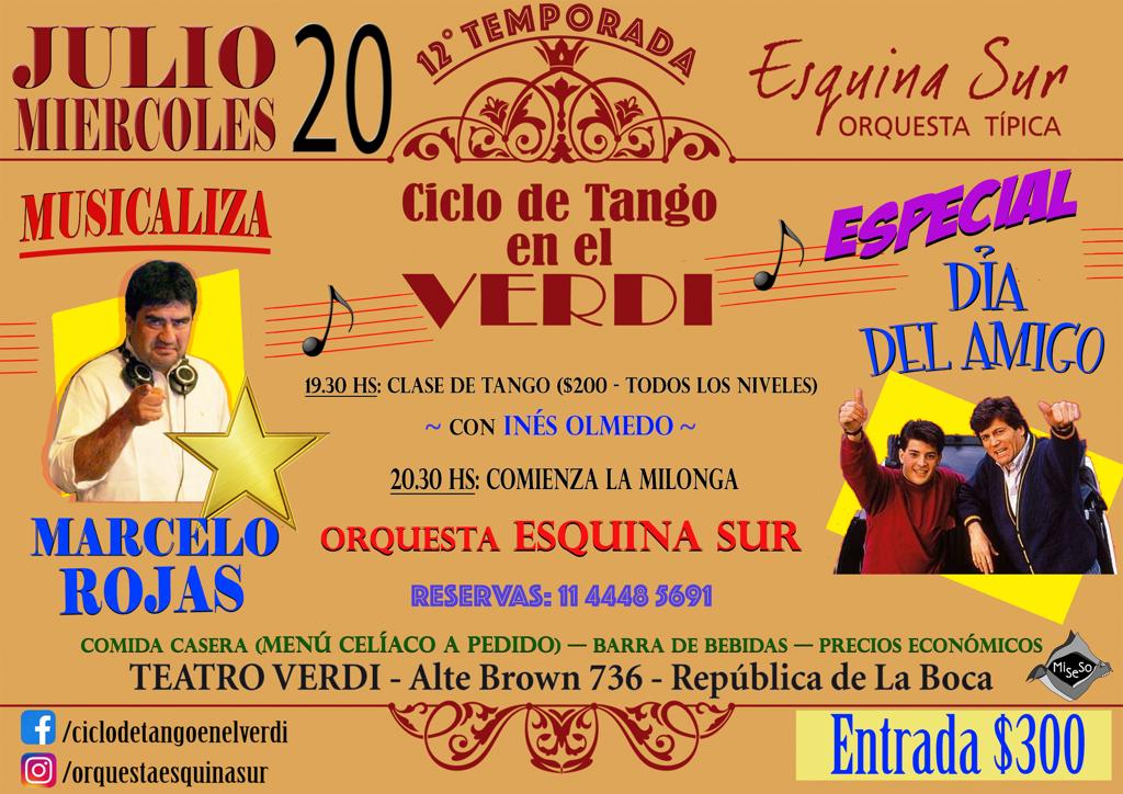 Ciclo de Tango en el Verdi - especial dia del amigo-