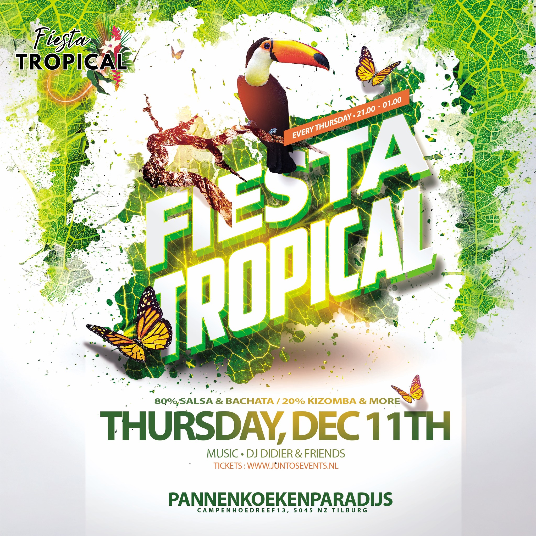 Fiesta Tropical Tilburg Latin Social Night . Do 11 Dec π΄
