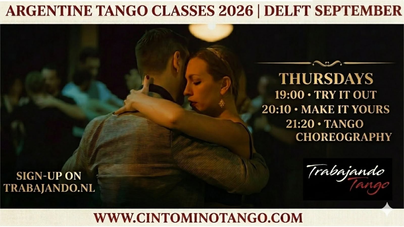 ARGENTINE TANGO CLASSES - SEPTEMBER