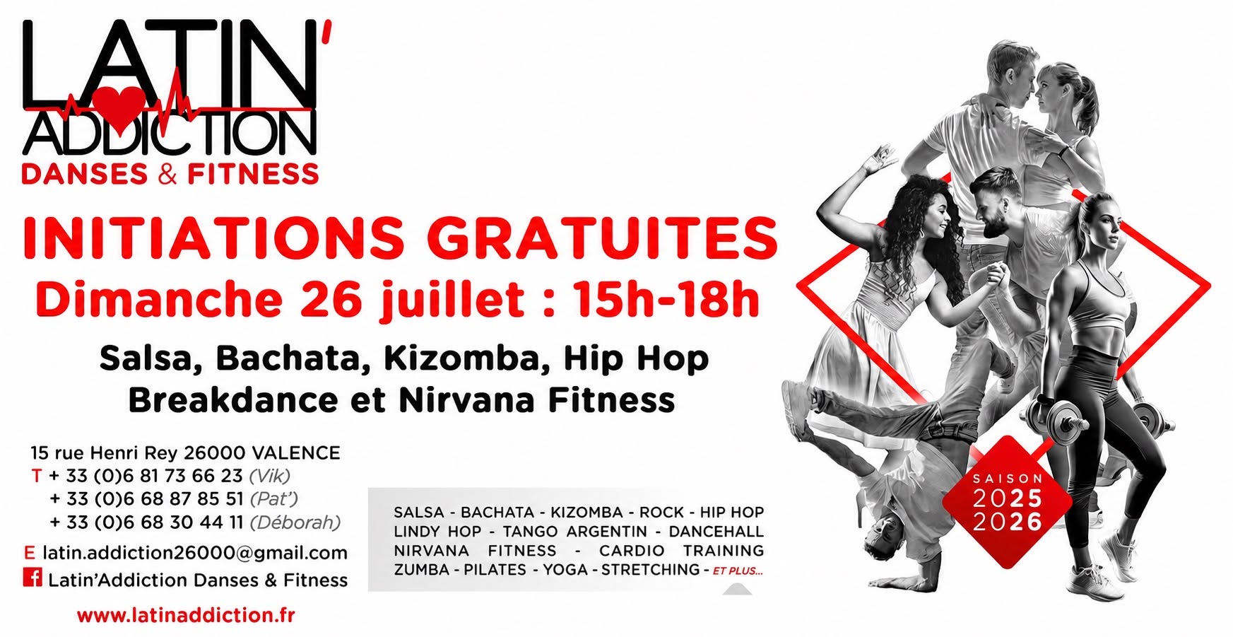 Initiations gratuites Salsa - Bachata - Kizomba - Hip Hop Breakdance - Nirvana Fitness